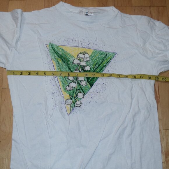 CARIBBEAN DREAM Women's sz L "Lilly of the Valley" T-Shirt - Excellent - Picture 2 of 5